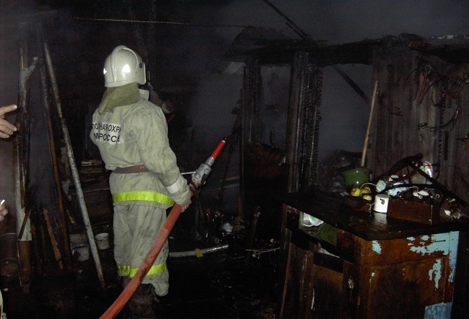 Пожар в хозяйственной постройке в городском округе Сергиево-Посадский