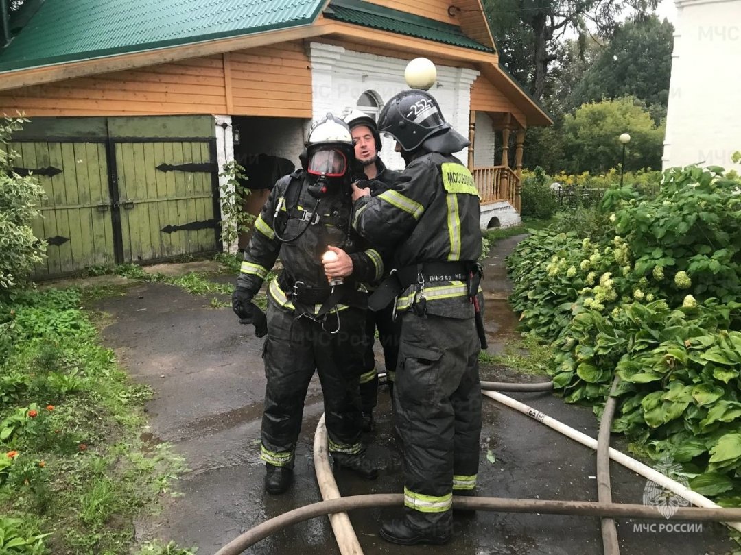 Пожар в нежилом здании в городском округе Сергиево-Посадский