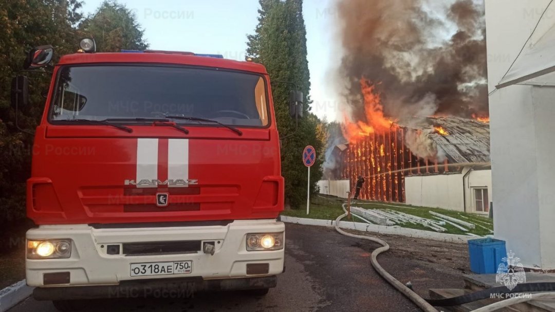 Пожар в нежилом здании в городской округе Сергиево-Посадский